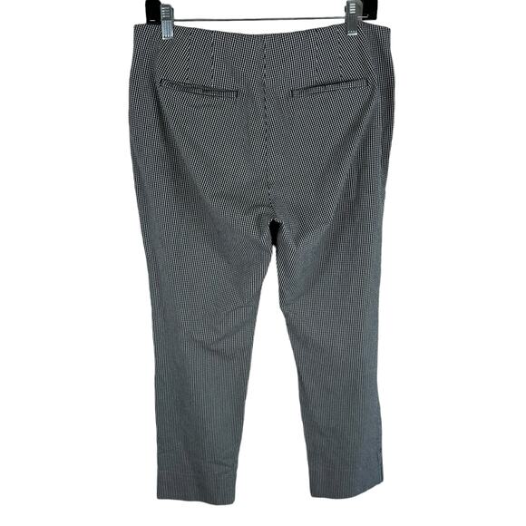 J. Jill Black White Checkered Gingham Premium Bistretch Ankle Fit Pants Size 12 - Picture 2 of 6